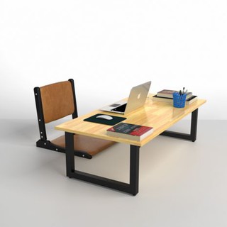 Bàn làm việc U bệt (60*120 cao 35cm), bàn học, bàn ăn gấp gọn {GIÁ TẠI XƯỞNG}chân sắt ngồi bệt đen, mặt gỗ MDF nhập khẩu