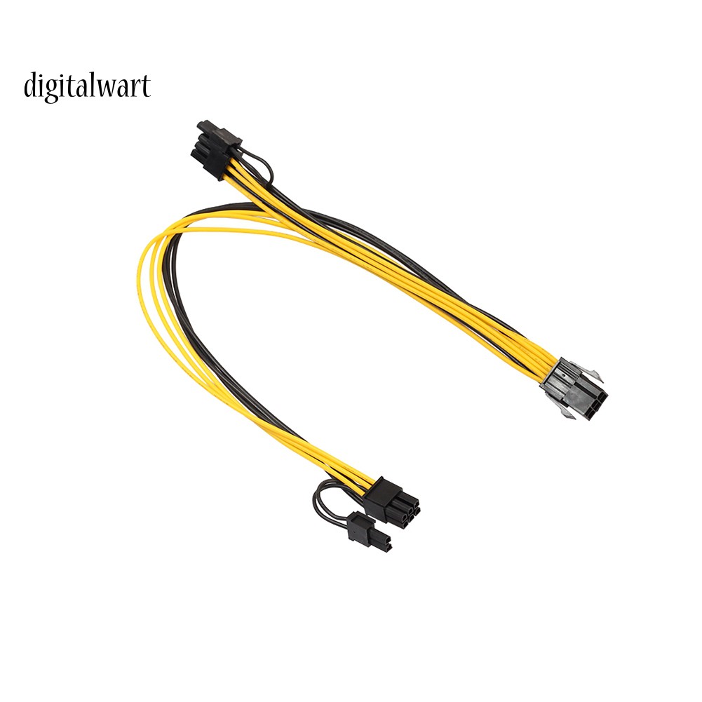 Dây cáp nối dài bảng mạch chủ 6pin sang 2 PCIe 8(6+2)pin | BigBuy360 - bigbuy360.vn