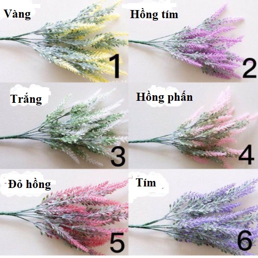 Hoa giả- Hoa oải hương lavender giả phủ phấn