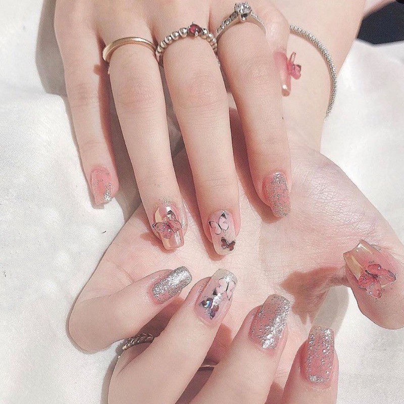 Cọ quạt vẽ móng nail - cọ rắc nhũ trang trí móng chuyên dụng