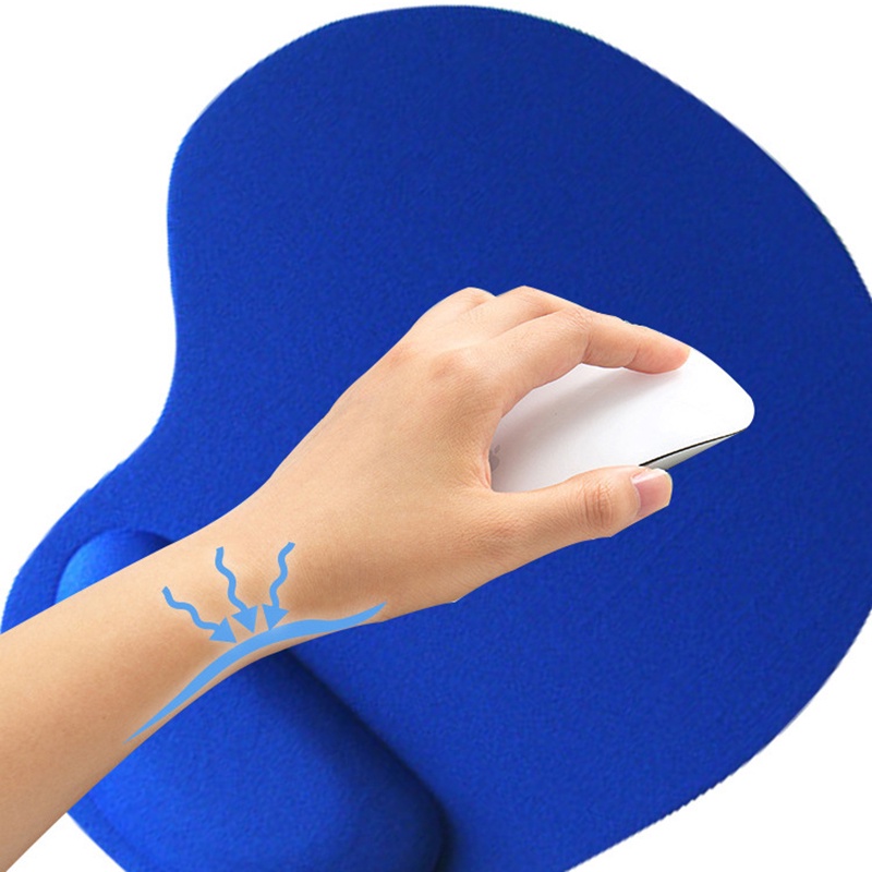 Tấm lót chuột máy tính màu trơn có đệm chăm sóc cổ tay thoải mái