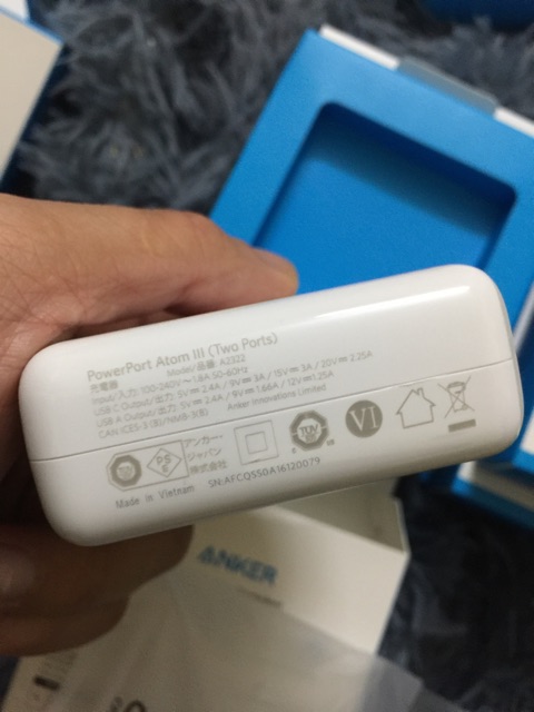 Sạc hai cổng Anker Atom III 60w A2322