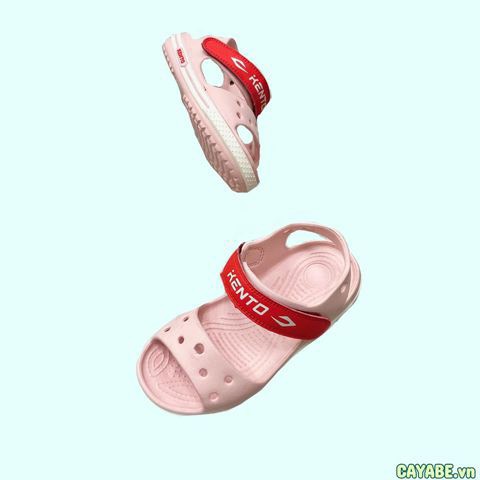 GIÀY SANDAL  CAYABE TRẺ EM KENTO (TẶNG KÈM 6 NÚT STICKERS) MÀU HỒNG