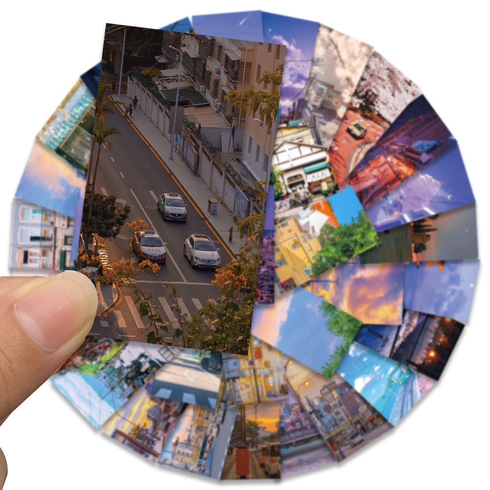 Set 55 Miếng Dán Họa Tiết Hoạt Hình Dễ Thương Dùng Để Trang Trí Nhật Ký / Điện Thoại / Laptop / Ghi Ta