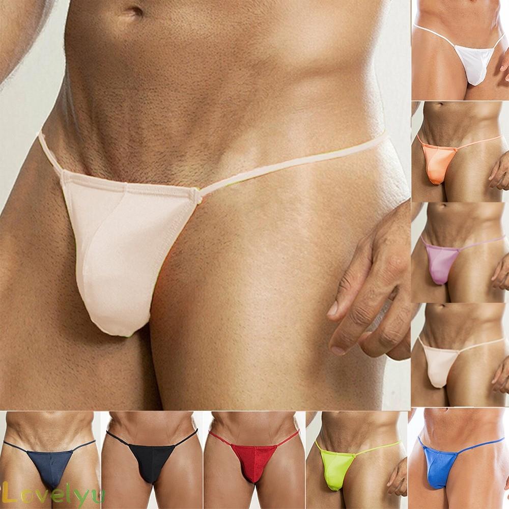 ◀READY▶Men Gay Sexy Summer Transparent Sheer Nylon G string Thongs Underwear Bikini Underwear Breathable# Good Quality