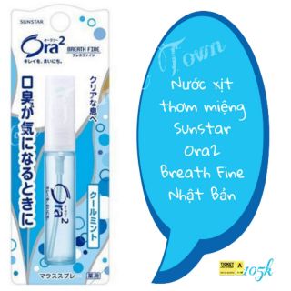 Nước xịt thơm miệng Sunstar Ora2 Breath Fine Nhật Bản