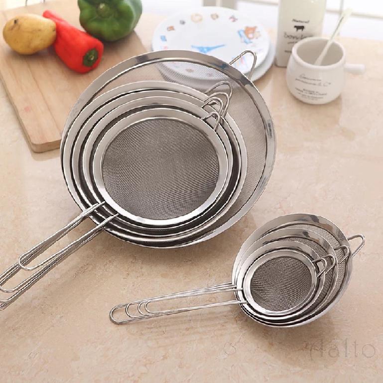 New Stainless Steel Fine Mesh Wire Oil Skimmer Strainer Flour Sifter Sieve Colander 701