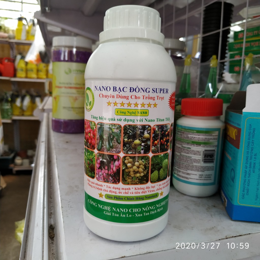 Nano Bạc đồng Super 500ml- Phòng trừ bệnh do Virus, Vi khuẩn và Nấm gây ra