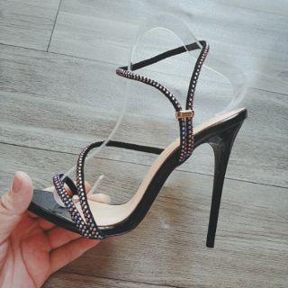 Giày sandal cao gót đính hạt 11P