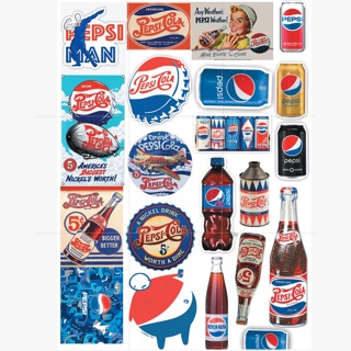 Sticker dán keo xe nón bảo hiểm pepsi