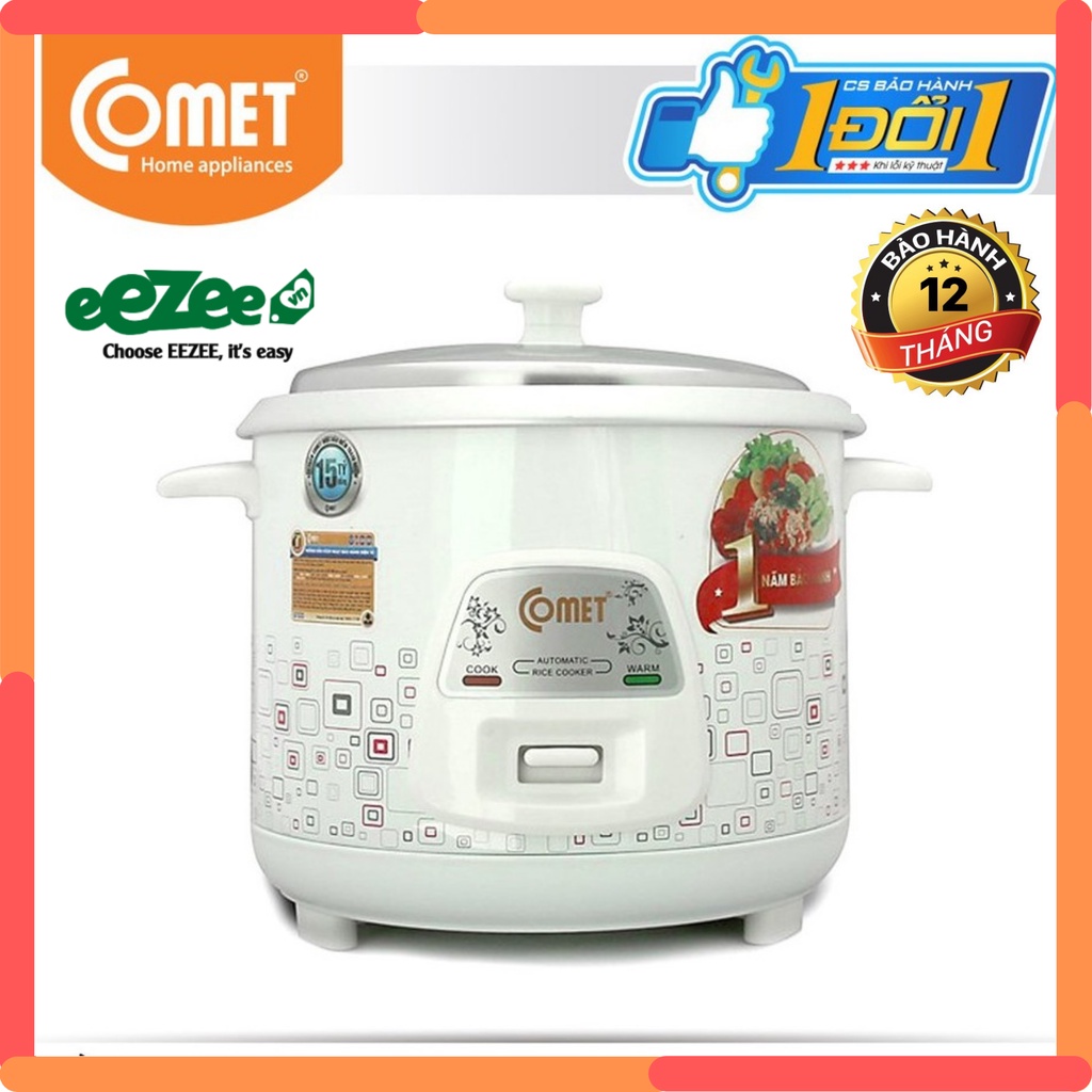 Nồi Cơm Điện Nắp Rời 1,2L Comet CM8009 Hàng Chính Hãng Bảo Hành 12 Tháng
