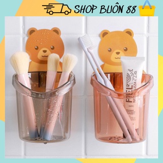 Cốc gấu đựng bàn chải kem đánh răng Cốc gấu dán tường siêu dính 88183 SHOP 88