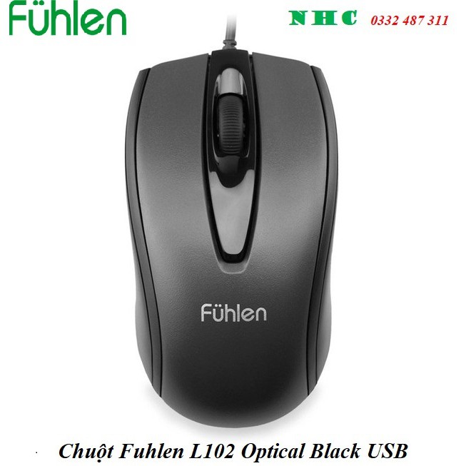 Chuột Fuhlen L102 Optical Black USB - Hàng Chính Hãng