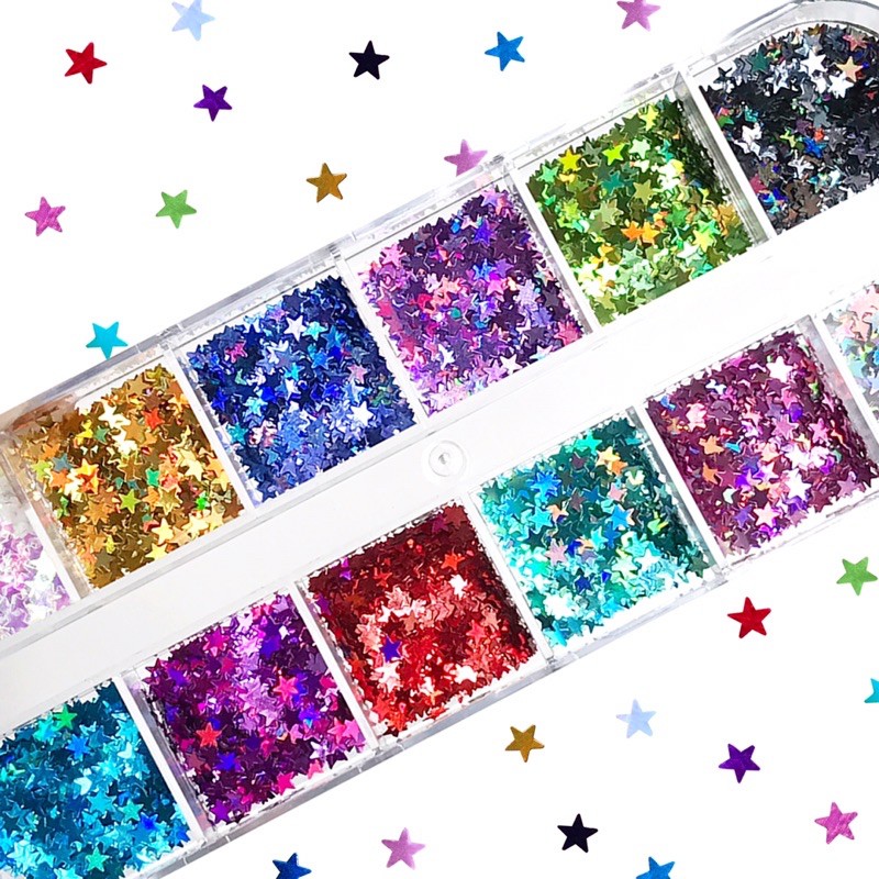 Sequin kim tuyến ngôi sao trang trí móng