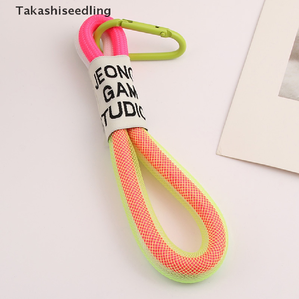 (Takashiseedling) Móc Khóa Dây Thừng Bện Ánh Kim Đương Bán Chạy Cho Ba Lô