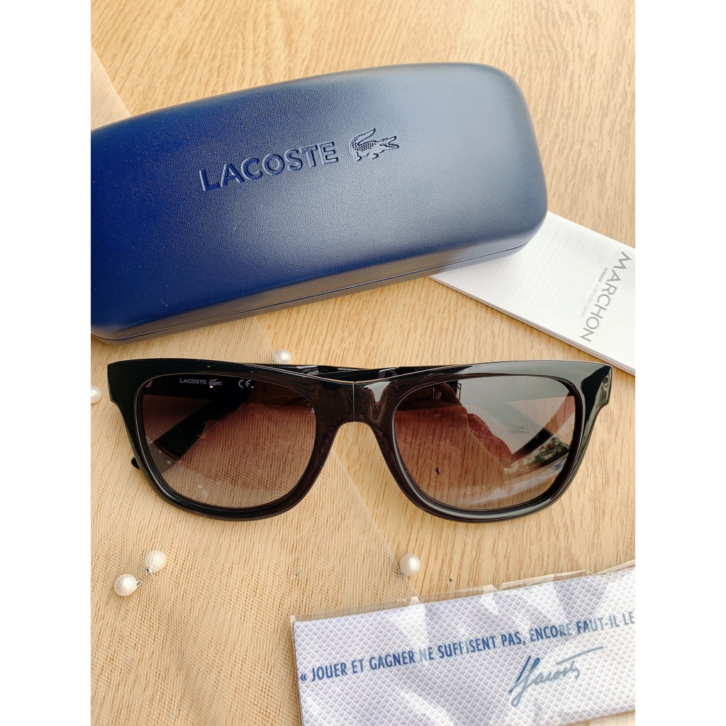 Kính mát nam chính hãng LACOSTE Grey Gradient Square Unisex Sunglasses L778S 001 52