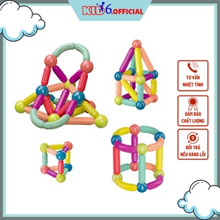 Xếp hình nam châm, đồ chơi xếp hình 25 chi tiết phát triển trí thông minh cho bé hàng loại 1 - KID6.OFFICIAL