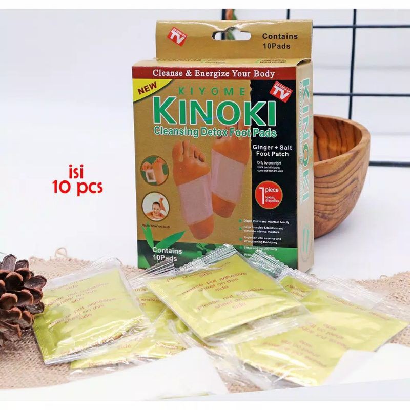 (Hàng Mới Về) Set 10 Miếng Dán Chân Thải Độc Làm Trắng Da Kinoki