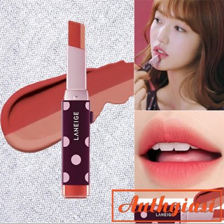 Son hai màu Laneige Two Tone Matte Lip Bar 04 Fitting Rose màu cam đất