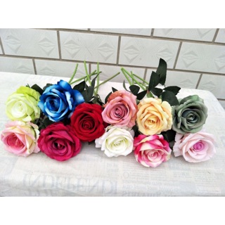 Cành hồng nhung cao cấp 60cm hoa 10cm