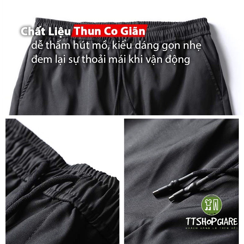 Quần jogger kaki túi hộp phối dây co giãn ( 45 - 85 kg )