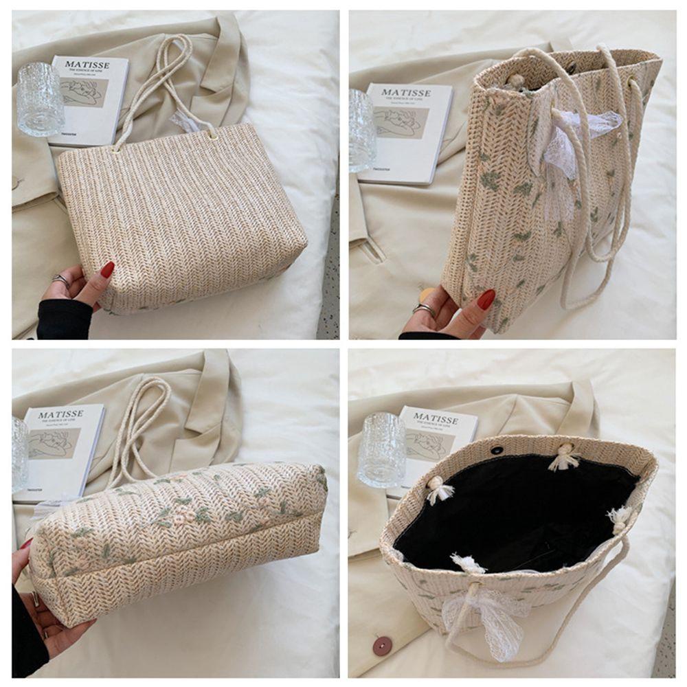 Túi Rơm Dệt Xách Tay Mùa Hè Cho Nữ