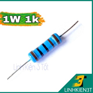Túi 10 con ) Điện Trở 1W 5% 1k ohm chân đồng loại tốt