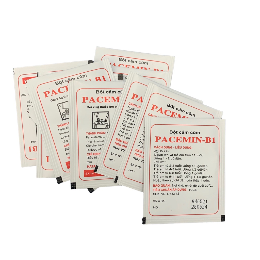 Combo 10 gói túi bột s.ổ m.ũ.i Pacemin - B1 cho bé