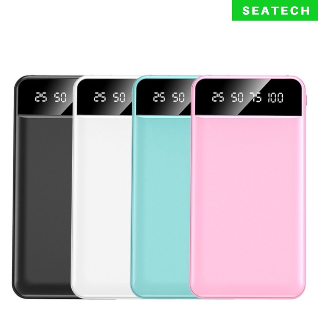 Sạc dự phòng mini YM228 20000mAh màu sắc tươi tắn dễ thương đèn led hiển thị % Pin tương thích điện thoại Android/IOS