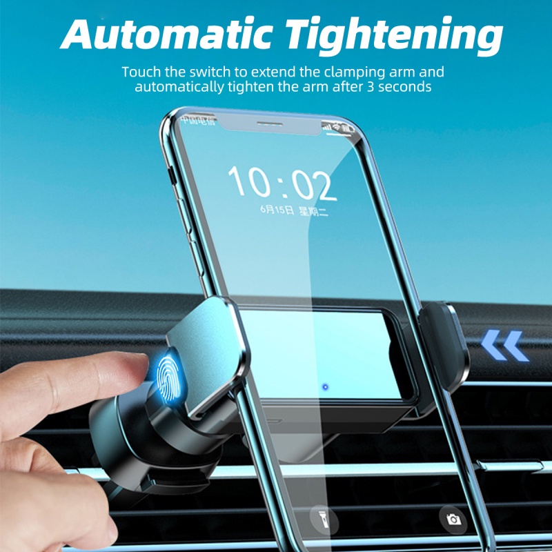 Giá đỡ điện thoại di động HDOORLINK xoay được 360 độ gắn bảng điều khiển xe hơi tự động điều chỉnh thông minh