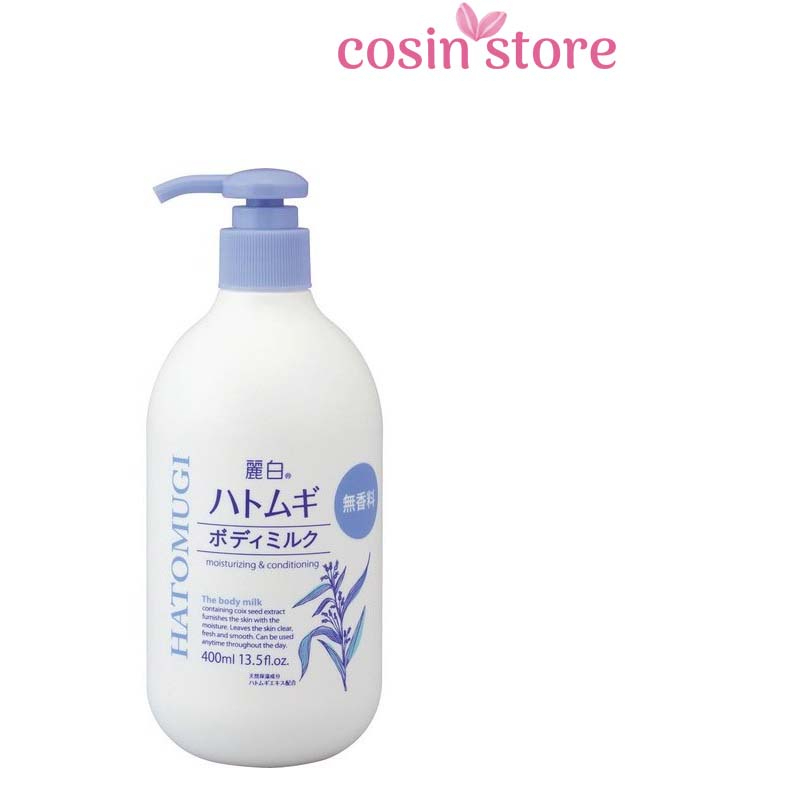 Sữa Dưỡng Thể Hatomugi Dùng Cho Ban Đêm Không Mùi Hatomugi Moisturizing & Conditioning The Body Milk 400ml CosinStore