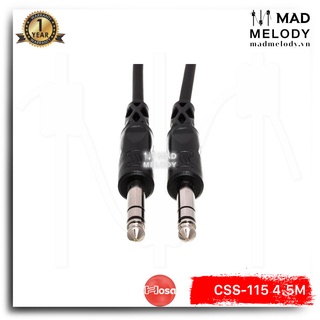 Hosa Balanced Interconnect CSS-115 (4.5m) (1/4in TRS - 1/4in TRS) [Dây cáp tín hiệu đơn 6.35mm TRS, NEW & chính hãng]