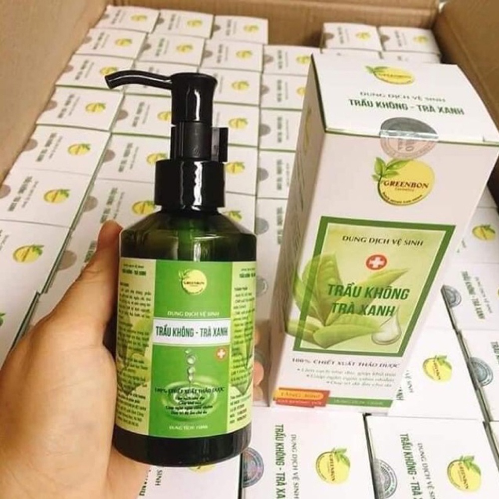 Dung dịch vệ sinh phụ nữ trầu không trà xanh GreenBon 150ml hỗ trợ khử mùi và cân bằng PH vùng kín