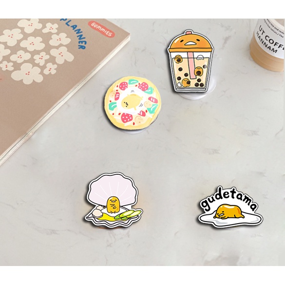 kẹp điện thoại mica bò sữa KMC2 giá đỡ avocado quả bơ trà sữa trứng lười yakult hoa cúc GD shiba roro jump usagyuuun