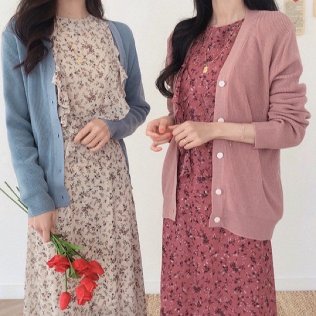 Váy hoa nhí vintage viền bèo Ulzzang🌻 Hàng Quảng Châu | BigBuy360 - bigbuy360.vn