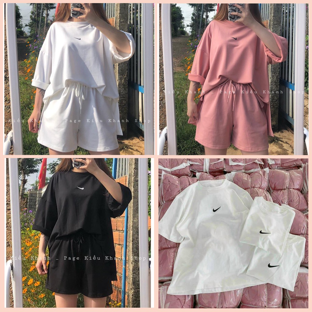 Set bộ nữ, set đùi áo thun from rộng 60kg hoạ tiết teen chất cotton co dãn mịn mát SKUS-110