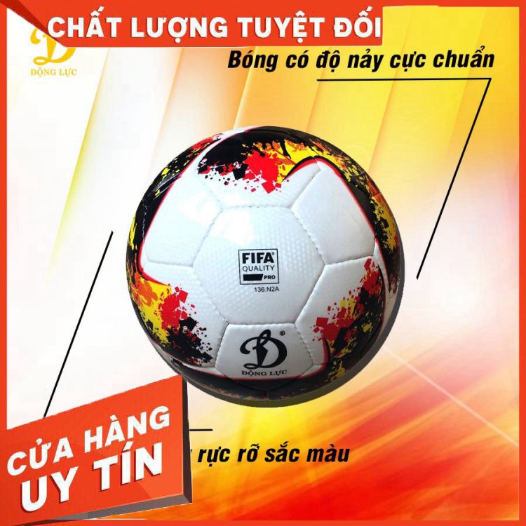 Quả bóng đá Động Lực UHV 2.07 Galaxy (màu đỏ-trắng)