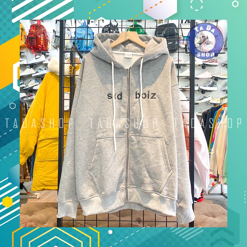 Áo hoodie xám oversize Nam Nữ SADBOIZ thêu ảnh thật