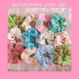 Combo 10 cột tóc vải scrunchies. (được chọn mẫu).