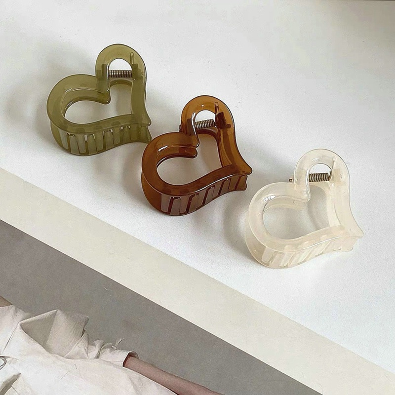 Kẹp Tóc Hình Hoa / Trái Tim / Cá Mập Phong Cách Hàn Quốc Thanh Lịch Dành Cho Nữ