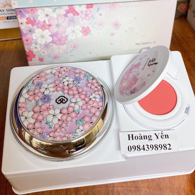 [HỘP CHÍNH]  Phấn nước Whoo Trắng Radiant White Moisture Cushion Foundation 15g - Date: 2023