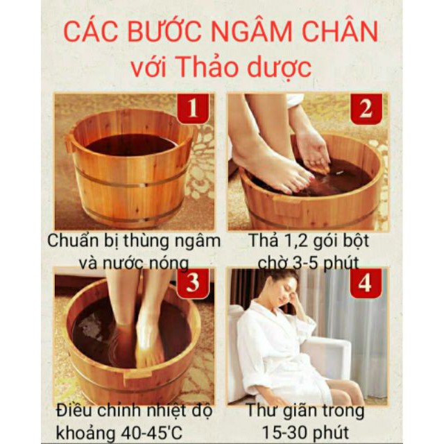 Túi 100 gói thảo dược ngâm chân ngải cứu, gừng già tự nhiên, thải độc cơ thể chăm sóc sức khoẻ gia đình bạn