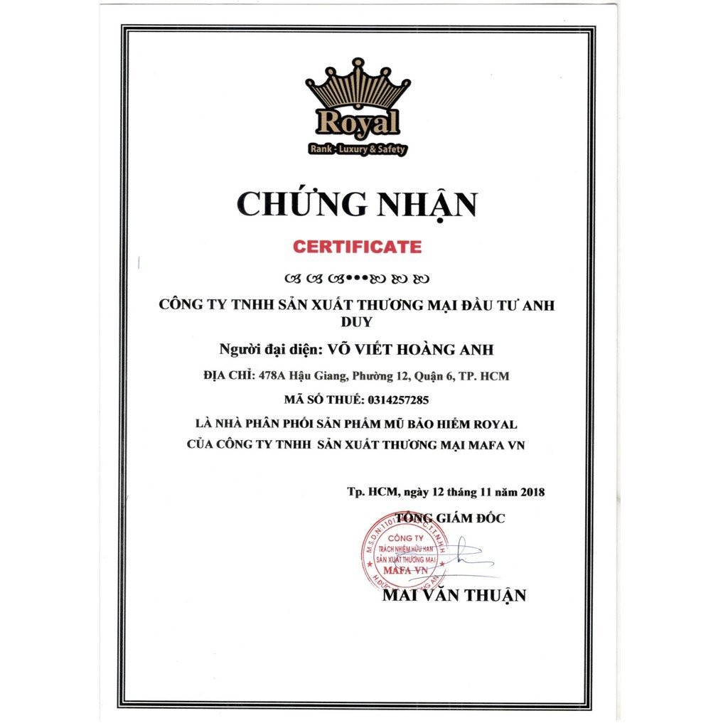 Mũ Bảo Hiểm 3/4 Royal M139 kính âm màu vàng cam bóng bảo hành 12 tháng