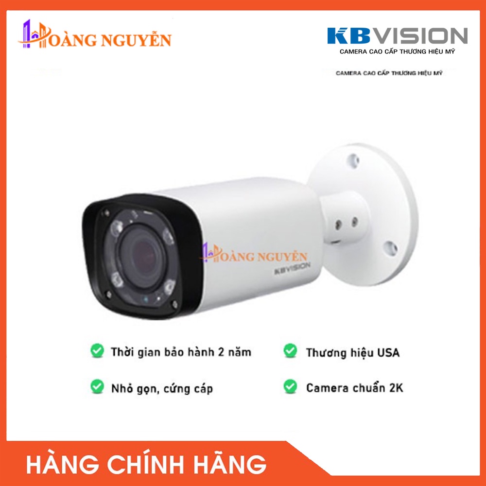 [NHÀ PHÂN PHỐI] Camera KBVISION KX-2005C Hồng Ngoại 60m 2.0Megapixel - Chuẩn Chống Bụi Và Nước IP67