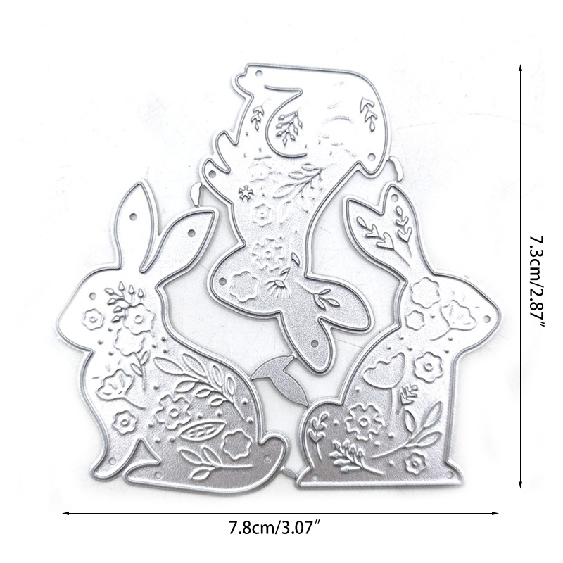 Khuôn Cắt Giấy Kim Loại Hình Thỏ Phục Sinh Xinh Xắn