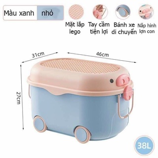 Thùng đựng đồ chơi có bánh xe đa năng