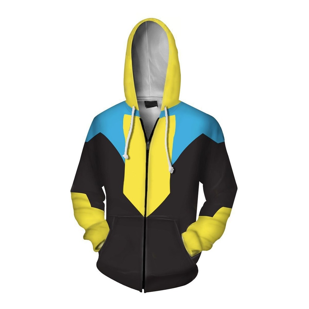 Anime Invincible 3D Printed Casual Suit Hooded Sweatshirt Zipper Hoodie