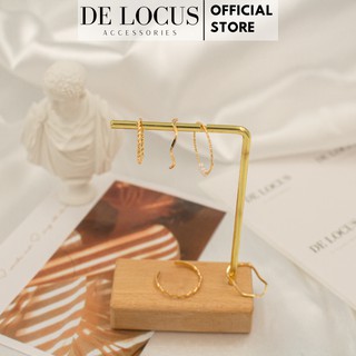 Bst set combo nhẫn đính đá ngọc nhân tạo thời trang xinh xắn sang trọng hàn quốc de locus - sn001