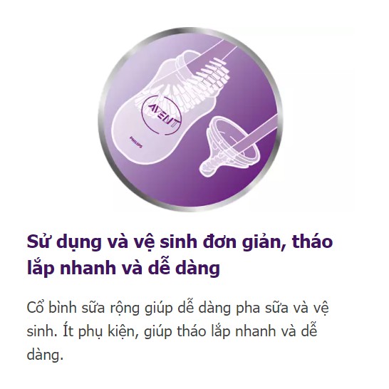 [Mã FMCG8 giảm 8% đơn 500K] Bình Sữa Thủy Tinh Avent Cổ Rộng Mô Phỏng Tự Nhiên 120ml/240ml