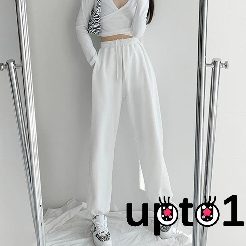 Quần Dài Dây Rút In Chữ Thời Trang Nữ Tính